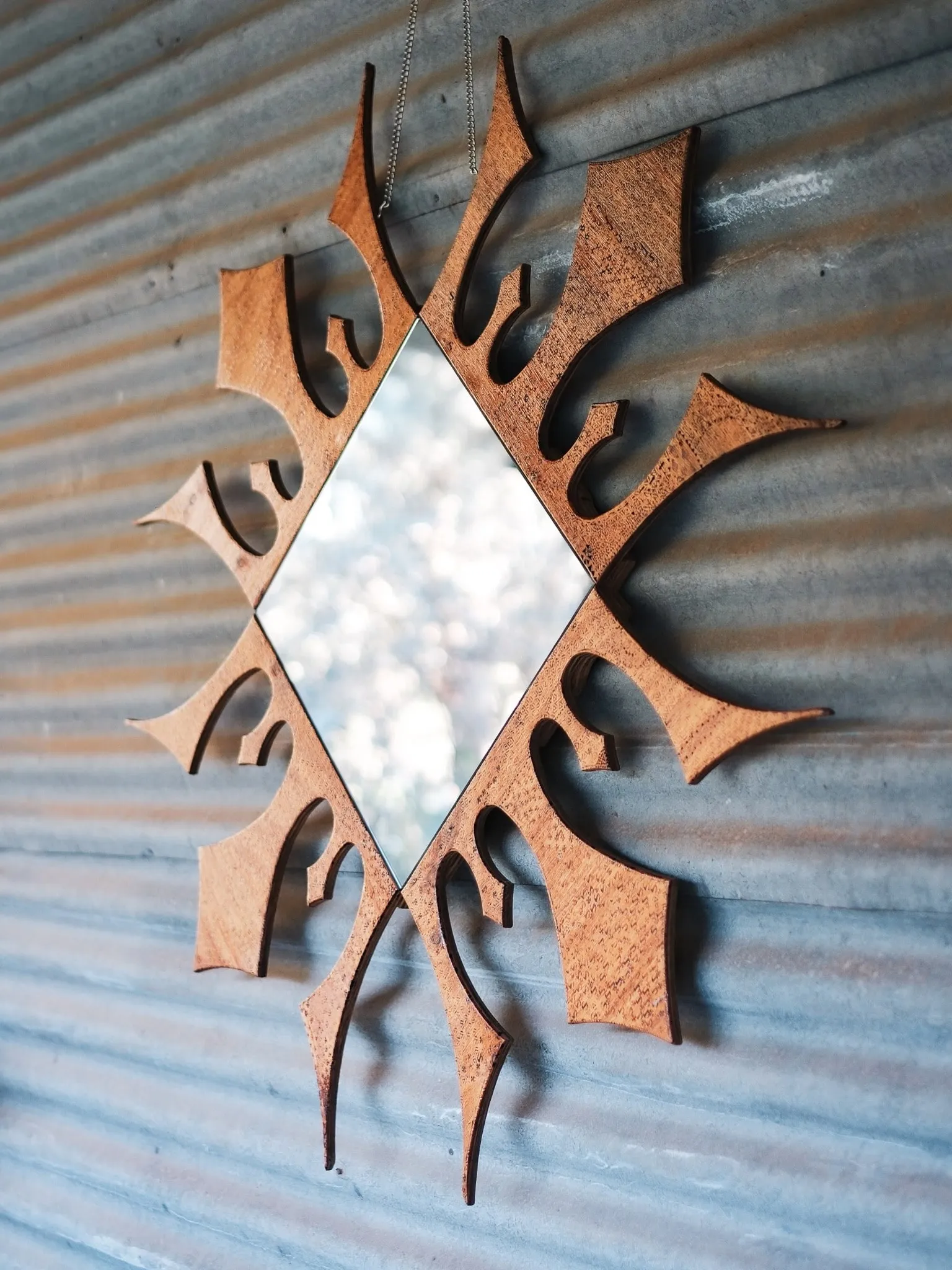 Flame Diamond, a handmade mirror