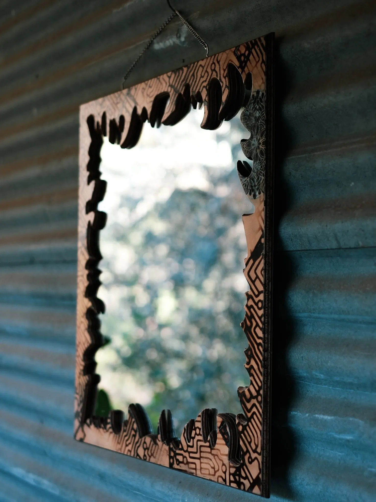 Torn Edge, a handmade mirror